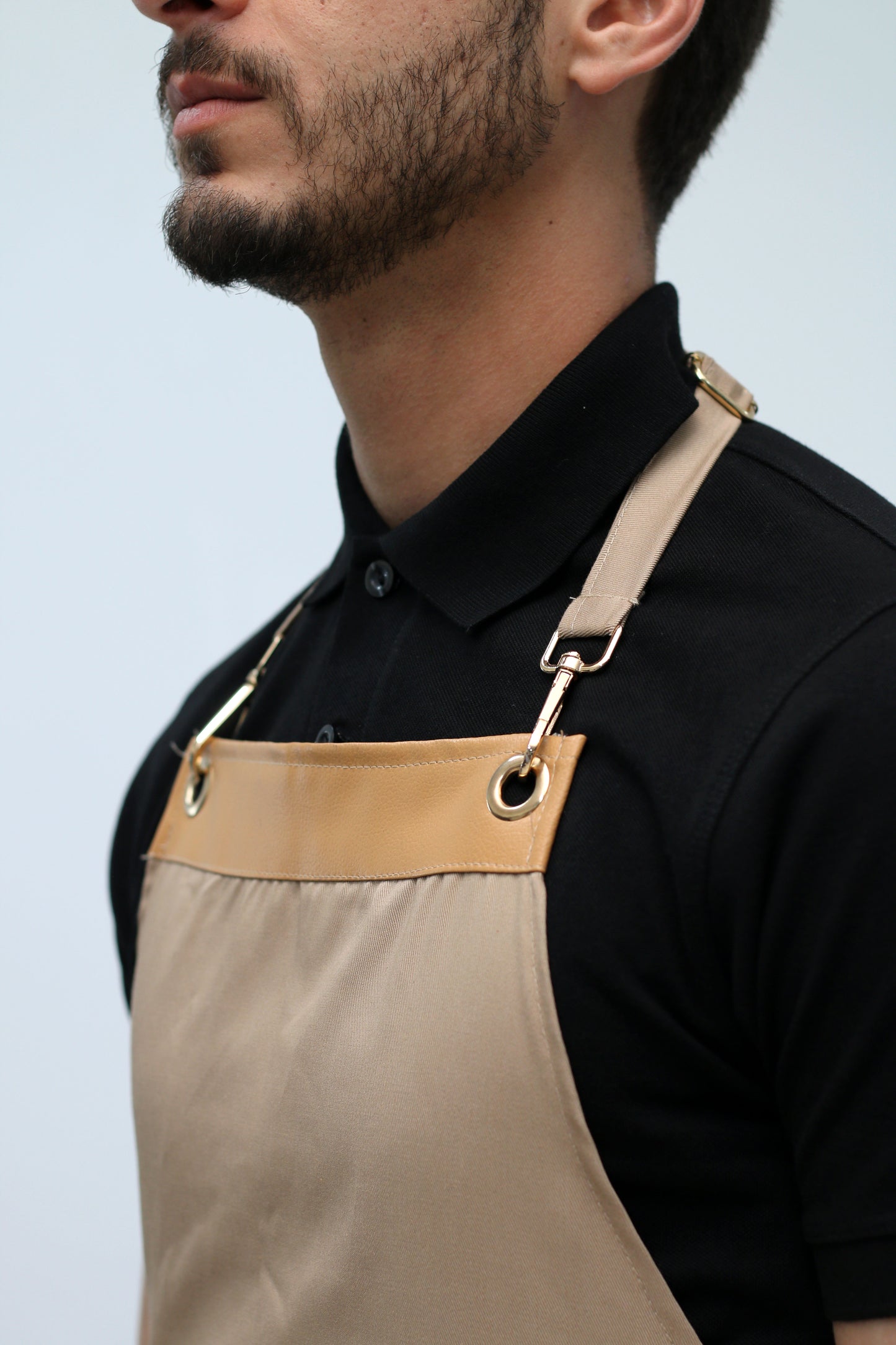 Tablier serge 2en1 Beige-caramel