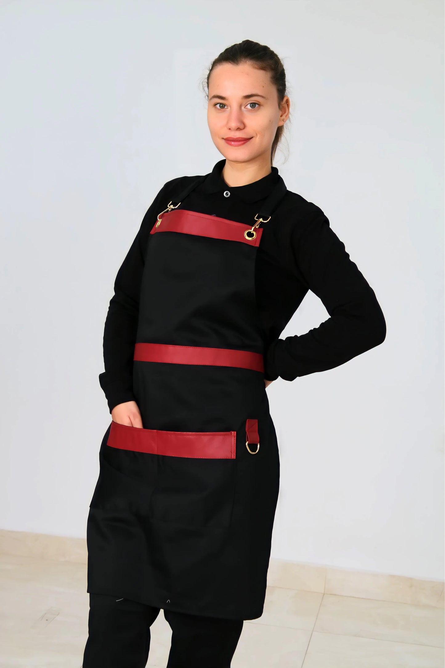 Tablier serge 2en1 Rouge