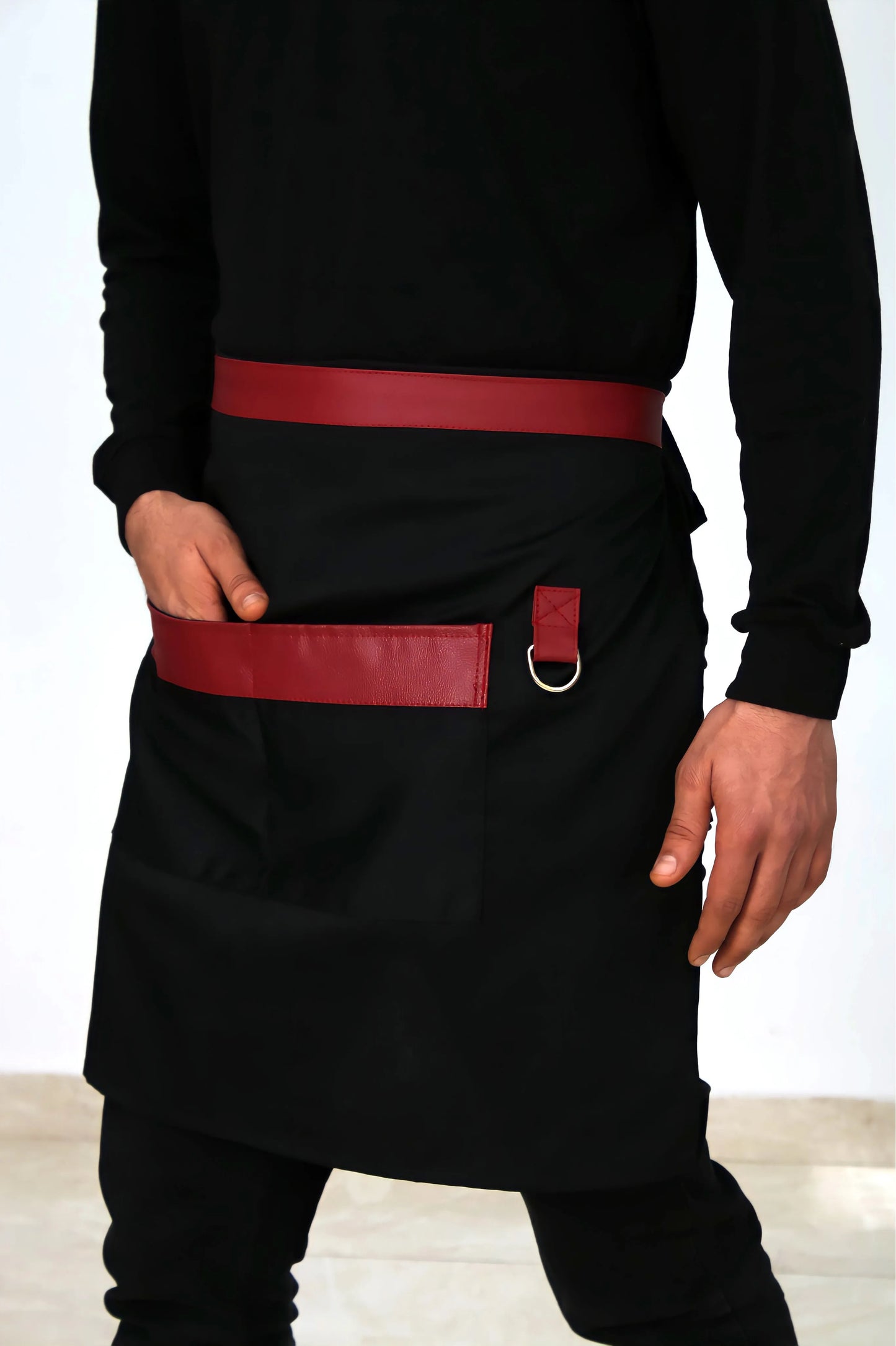 Tablier serge 2en1 Rouge