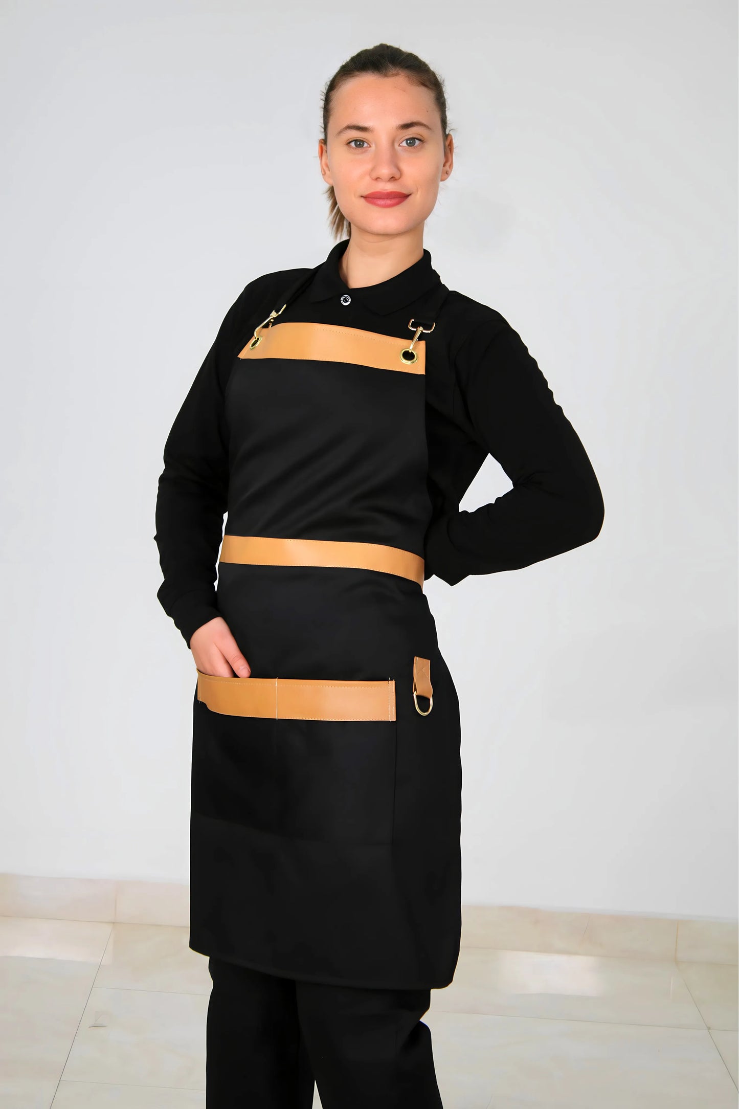 Tablier serge 2en1 Beige