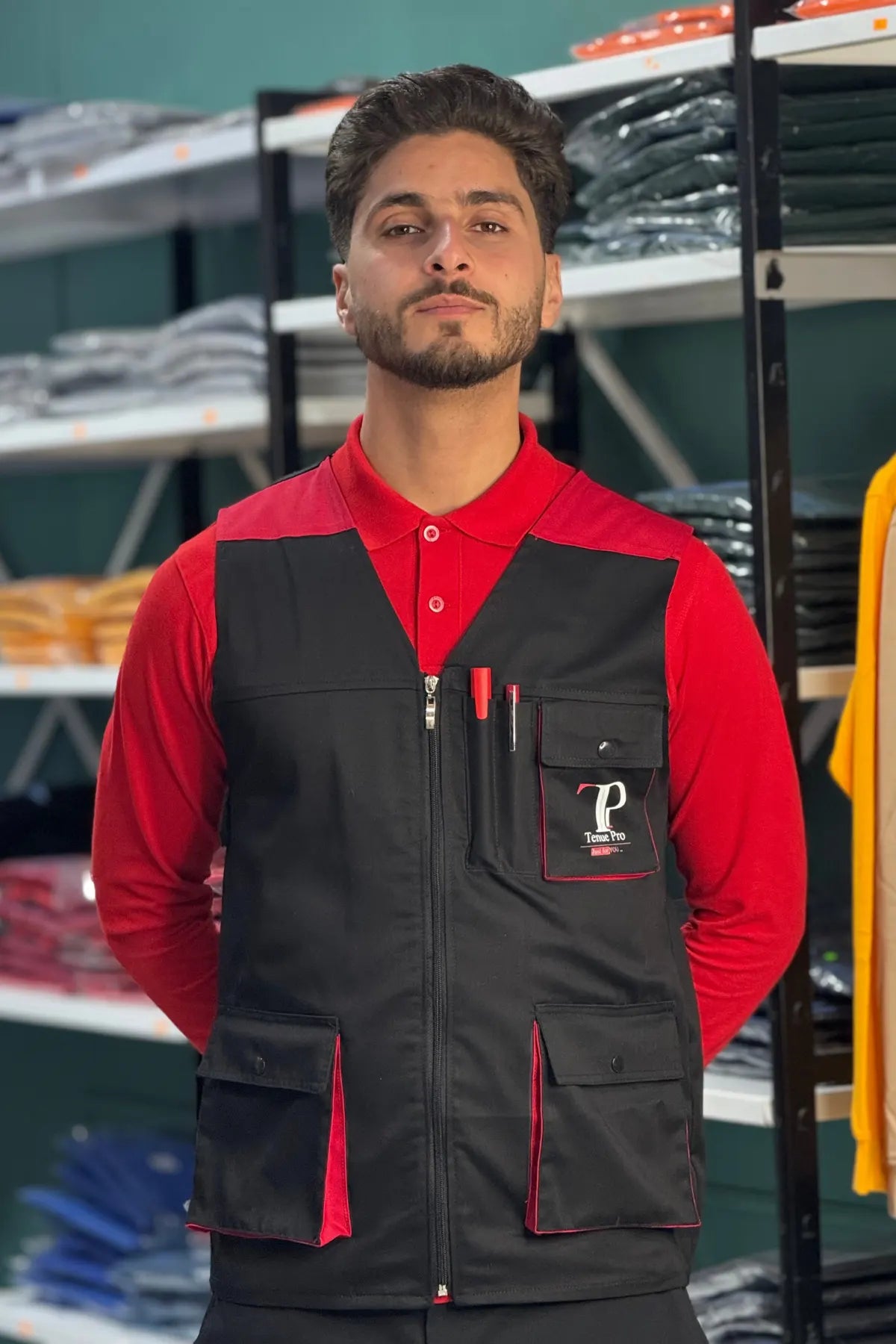 Gilet de travail Noir