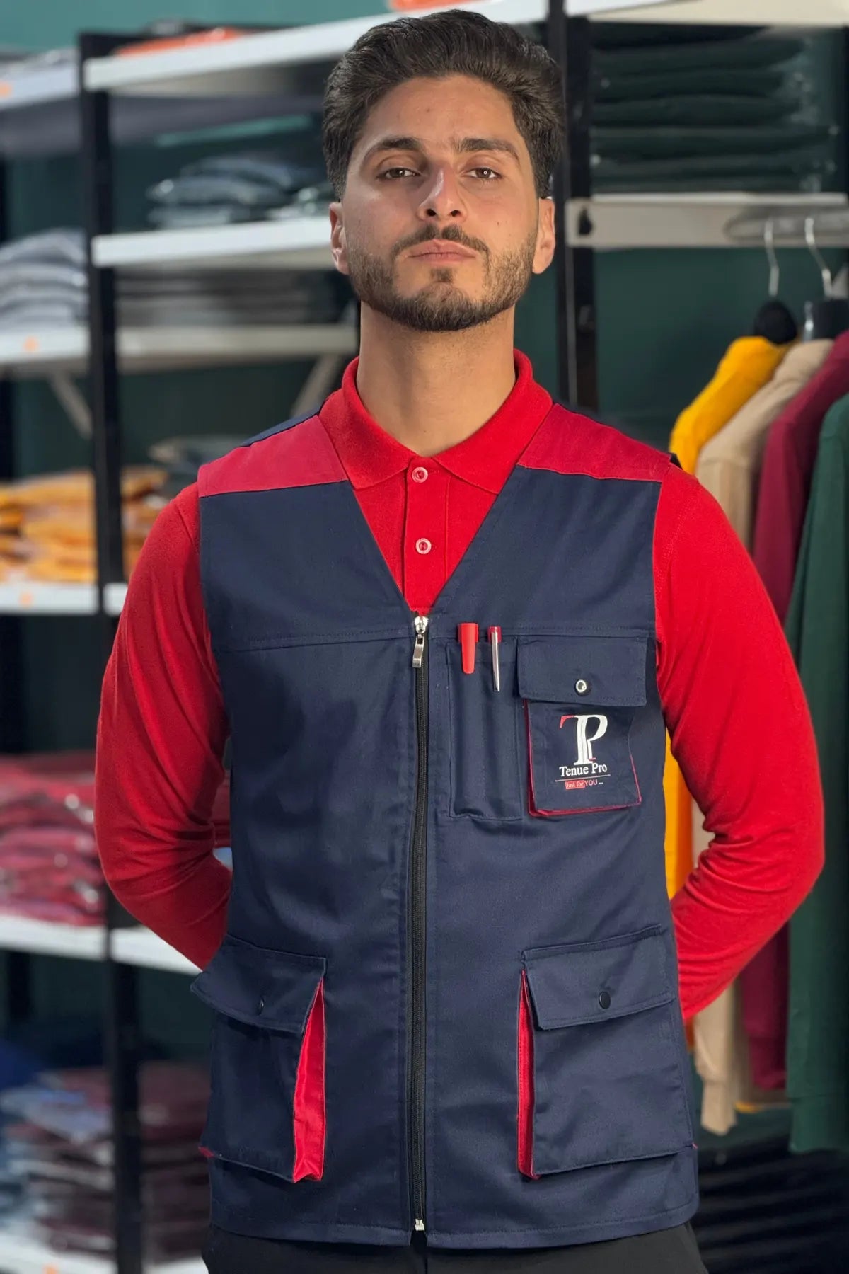 Gilet de pêche marine L vintage - fripsquare Gilet de pêche marine L vintage - fripsquare