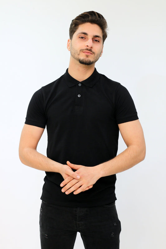 Pull col chemise manches courtes