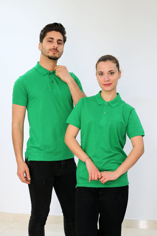 Pull col chemise manches courtes