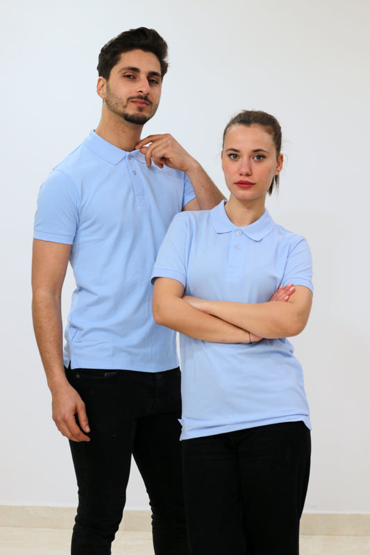 Pull col chemise manches courtes