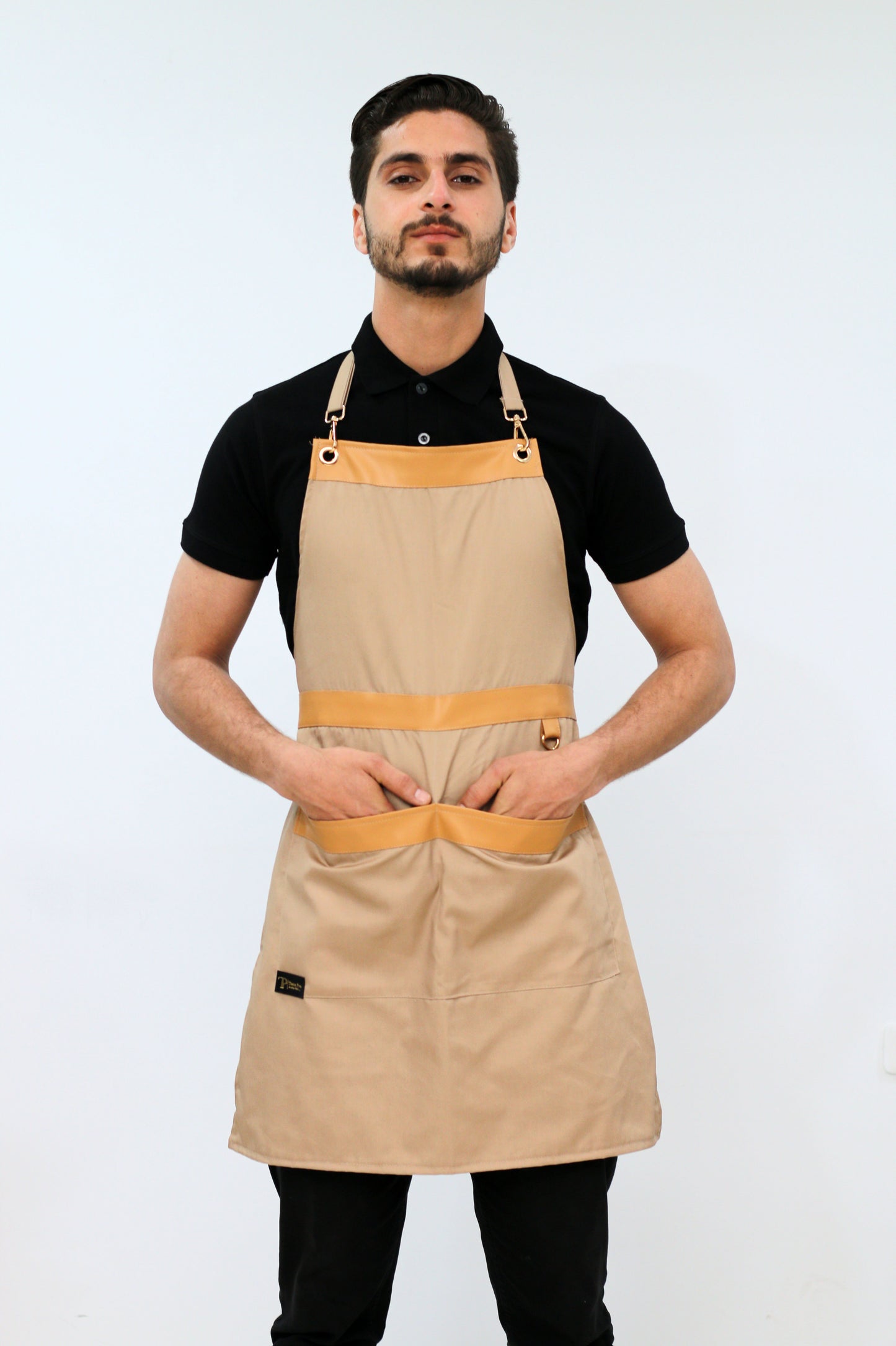 Tablier serge 2en1 Beige-caramel