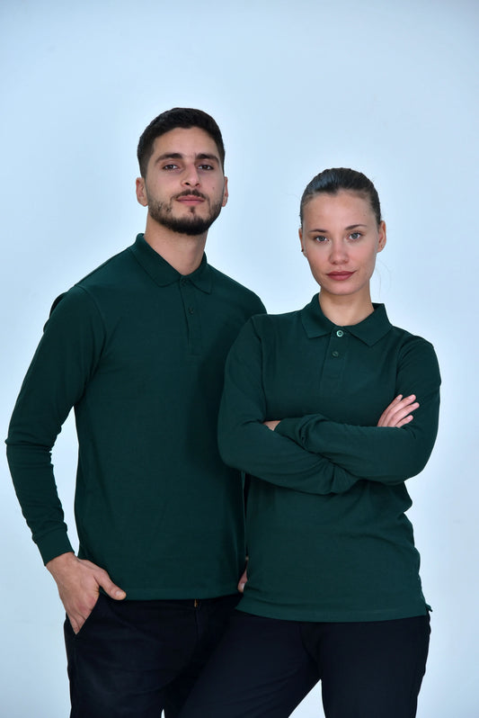 Pull col chemise manches longues